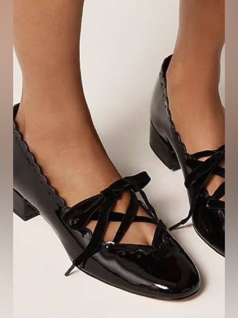$228 msrp new in box J crew Teagan lace up patent heel size 9